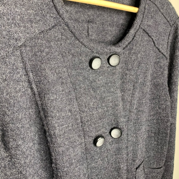 CABI My Fair Charcoal Wool Knit Sweater Jacket - Picture 5 of 10